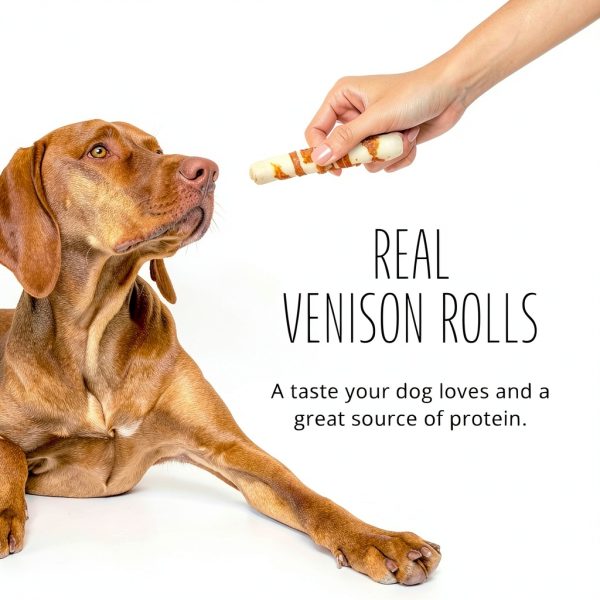 Better Belly Real Venison Rawhide Rolls 12.1oz Pack of 3-4