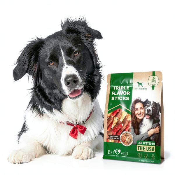 Dog Treats Rawhide Sticks Wrapped with Chicken 10.6 oz Pet Natural Chew Treats - Grain Free Meat & Human Grade Dried Snacks - Best for Small & Large Dogs (10.6 Ounce (Pack of 1), Triple Sticks)-7