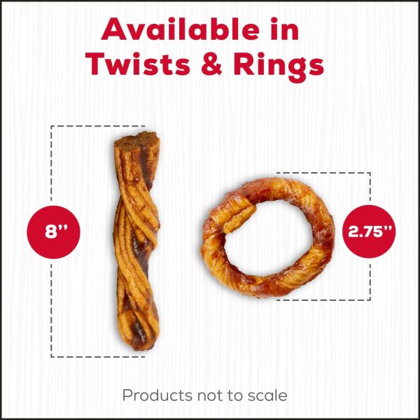 Country Kitchen Rawhide Free Twists Dog Chews, Made with Real Beef, 3 Count-1