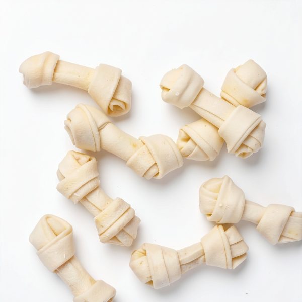 Dog Rawhide Knot Bones MON2SUN 2.5 Inch Bones 60 Count for Puppies-1