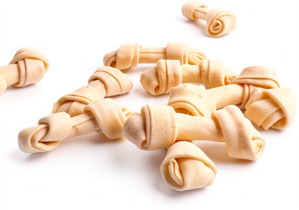 Dog Rawhide Knot Bones MON2SUN 2.5 Inch Bones 60 Count for Puppies-2