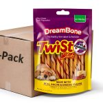 Dreambone Twist Sticks with Real Bacon and Cheese Flavor 50 Count, Rawhide-Free Chews for Dogs (3 Pack)-0