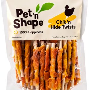 Pet 'n Shape Chik 'n Hide Twists – Chicken Wrapped Rawhide Natural Dog Treats, Small, 16 oz-0