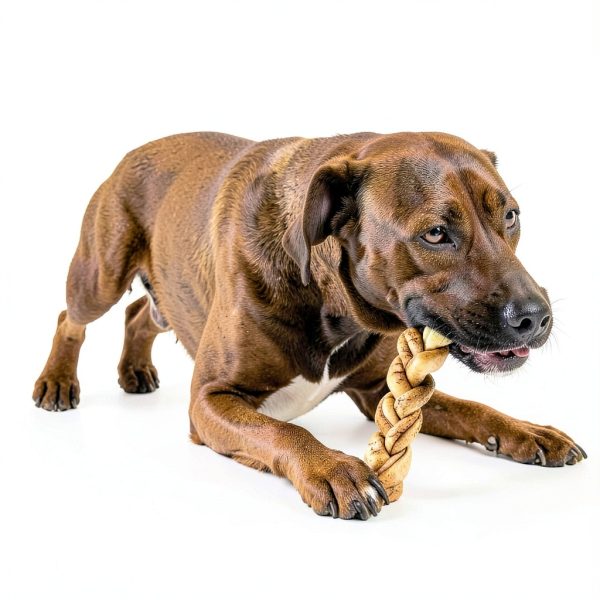 Pet Factory 7in Braided Beefhide Dog Chew Sticks Peanut Butter 6 Pack-1
