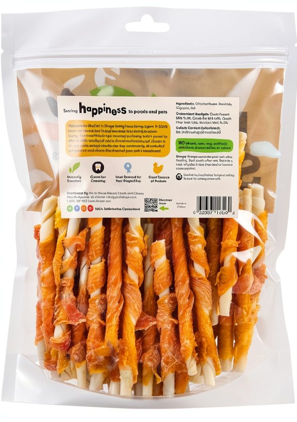 Pet 'n Shape Chik 'n Hide Twists – Chicken Wrapped Rawhide Natural Dog Treats, Small, 16 oz-1