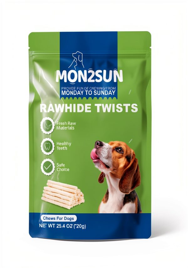 Dog Rawhide Twist Sticks MON2SUN 5 Inch Chicken & Natural 120 Count-7