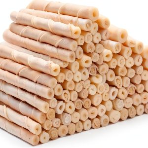 Dog Rawhide Twist Sticks MON2SUN 5 Inch Chicken & Natural 120 Count-0