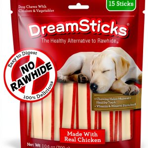 DreamBone Rawhide Free Dog Chews Real Chicken 15 Count Pack-0