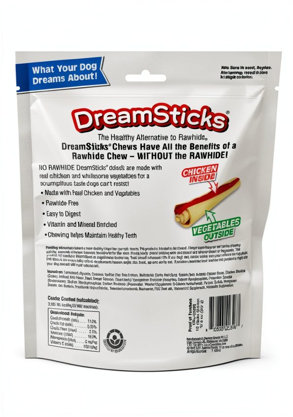 DreamBone Rawhide Free Dog Chews Real Chicken 15 Count Pack-1