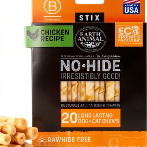 Earth Animal No Hide Stix Small Dog Chews Chicken 20 Count Value Pack-0