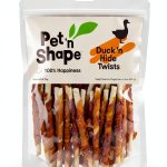 Duck Wrapped Rawhide Natural Dog Treats Pet 'n Shape Small 1 lb Twists-0