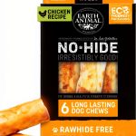 Earth Animal No Hide Chews Dog Rolls Rawhide Free Chicken 6 Count-0